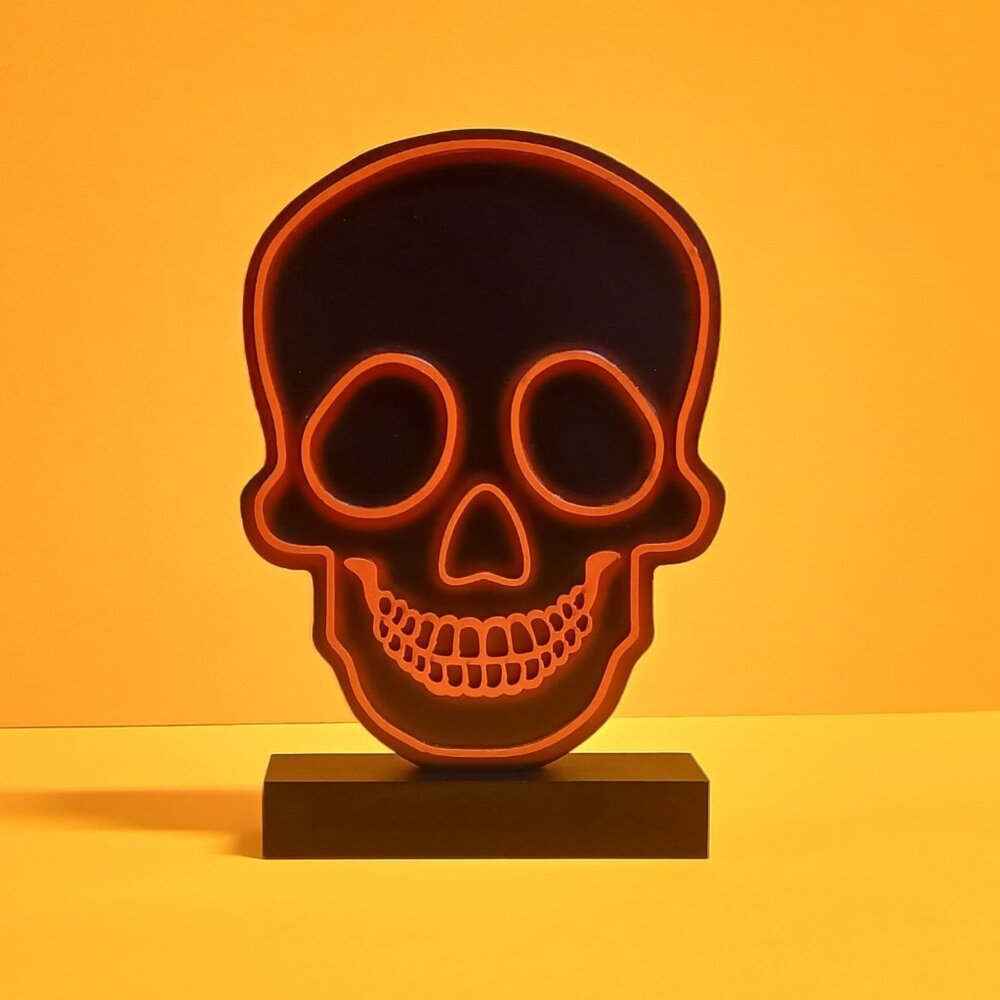Halloween Skull - Wood Tabletop Décor